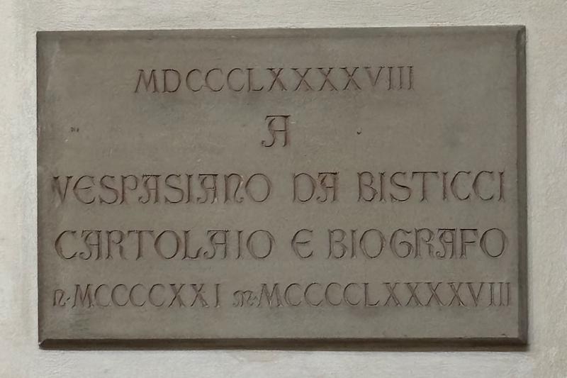 Plaque on a wall.