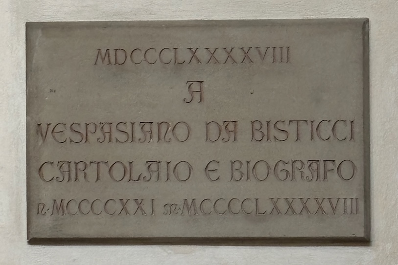 Plaque on a wall.